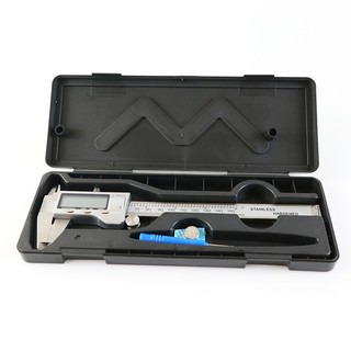 Thước cặp điện tử bằng thép không gỉ 150mm hàng hộp kèm pin và tua vít