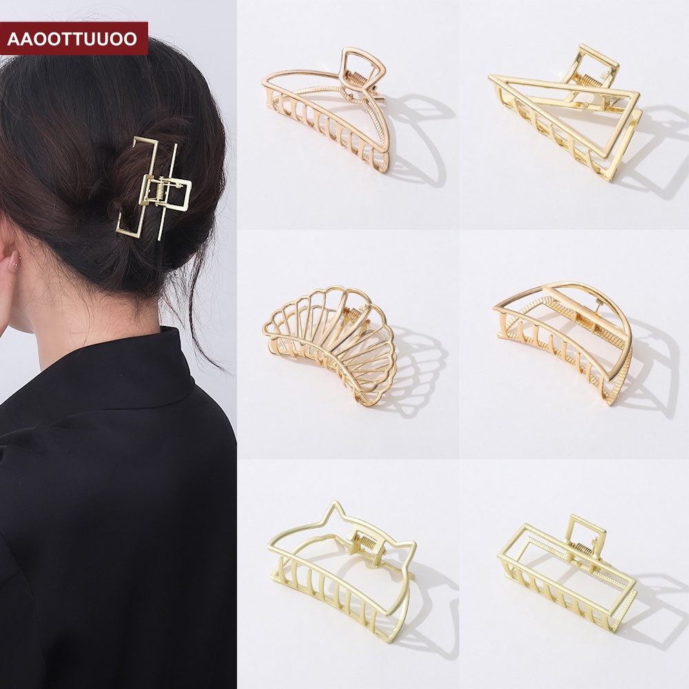 Kẹp Tóc Kim Loại Thiết Kế 6 Kiểu Dáng Khác Nhau Phong Cách Hàn Quốc