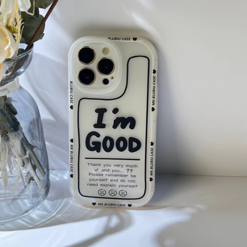 (SIÊU RẺ) Ốp lưng iphone cam tròn viền dày im good im fine 7plus/8/8plus/x/xr/xs/11/12/13/pro/max/plus/promax