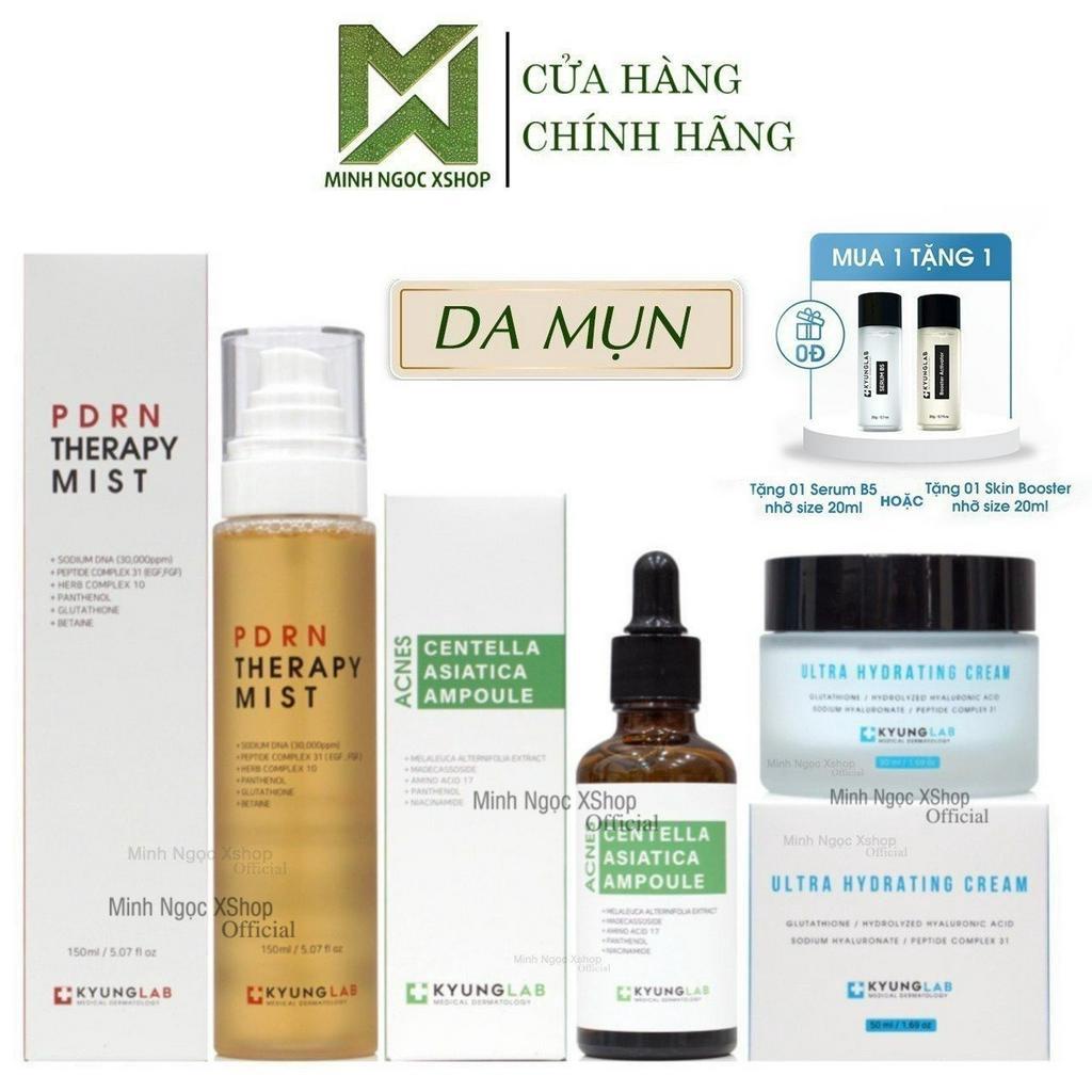 Combo xịt khoáng, serum, kem dưỡng KyungLab cho da mụn 50/150ml