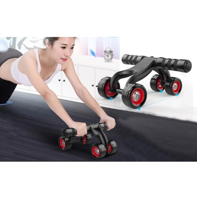 Con lăn tập cơ bụng 4 bánh cỡ lớn tặng thảm lót , dụng cụ tập thể dục ,cơ ngực ,cơ bụng hiệu quả