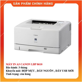 MÁY IN A3 CANON LBP 8610 KÈM HỘP MỰC , DÂY NGUỒN , DÂY USB MỚI AALO.VN