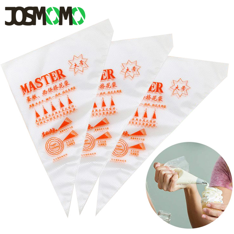 JOSMOMO 100 chiếc S / M / L Túi trang trí dùng một lần Bánh trang trí Bánh Kỹ năng làm bánh Dụng cụ làm bánh