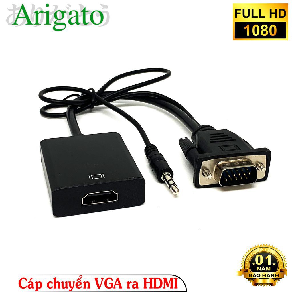 Cáp chuyển đổi từ VGA sang HDMI có âm thanh-VGA TO HDMI có âm thanh Hình Ảnh Chất Lượng Full HD 1080P.CVTH