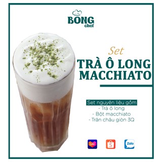 [Mã BONGS20 GIẢM 20% ĐƠN 200K]Set nguyên liệu pha 10 ly trà ô long machiato trân châu trắng