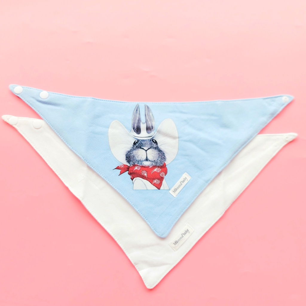 Yếm sơ sinh 100% cotton nút bấm cho bé