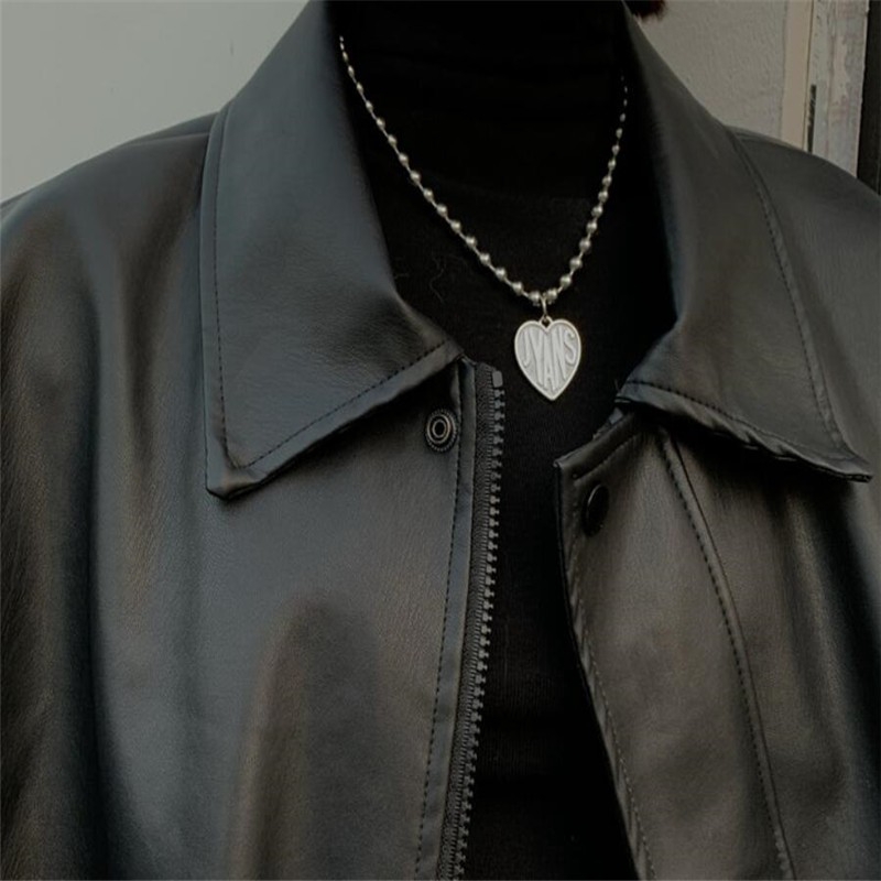 Dây chuyền phối mặt trái tim khắc chữ phong cách cổ điển cho cặp đôi