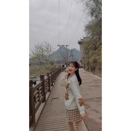 SET LEN GẤU QUẦN SUÔNG ULZZANG