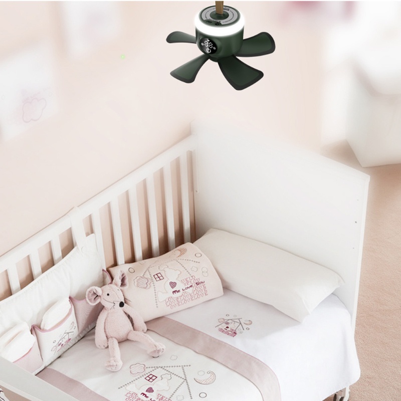Quạt Trần 4 Cánh 8000mAh Có Đèn LED Điều Khiển Từ Xa Cho Cắm Trại