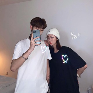 Atpq - áo thun phản quang unisex in trái tim