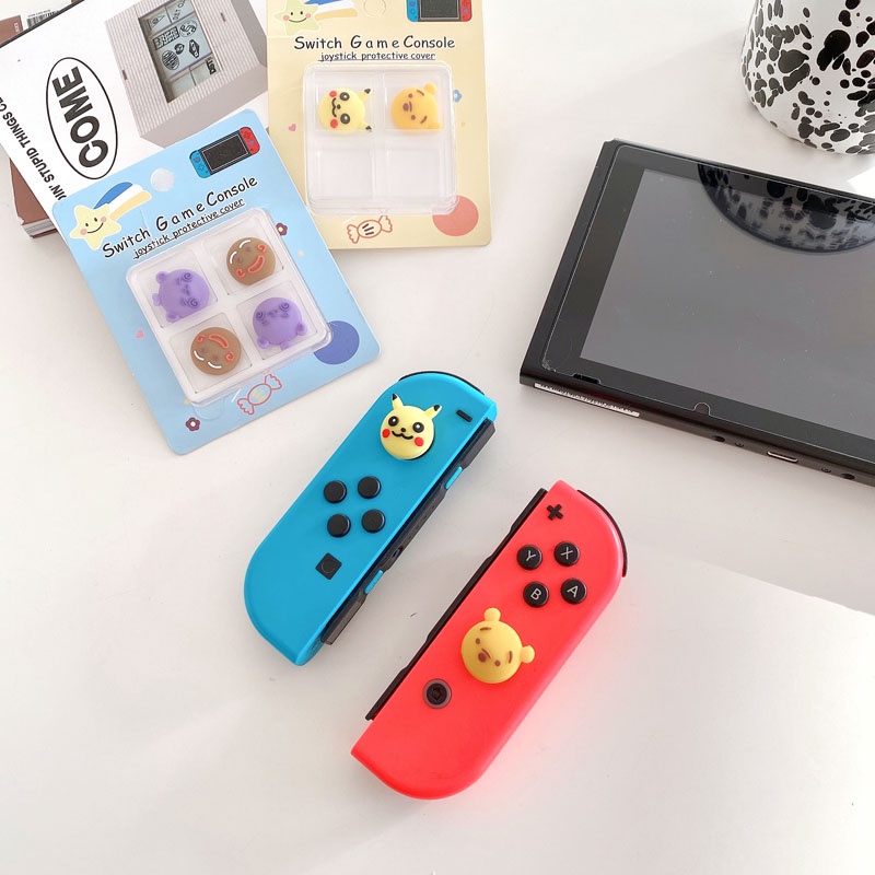 Bộ 4 nắp silicon bọc nút bấm tay cầm chơi game Nintendo lite OLED chất lượng