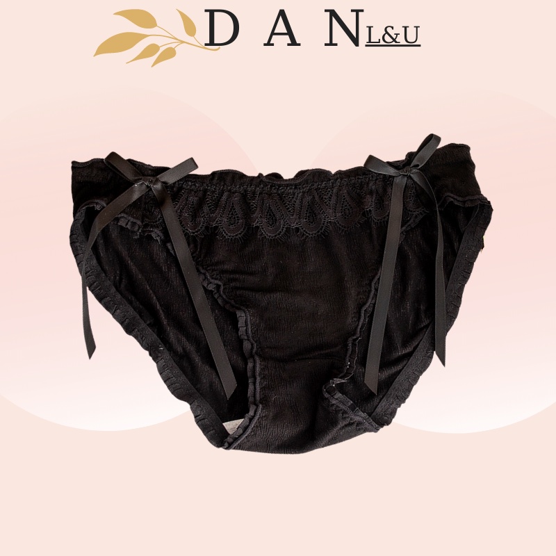 Quần Lót Cotton Phối Ren Nhún Bèo Co Dãn Thoải Mái Xinh Xắn Cho Nữ DAN L&amp;U 1688