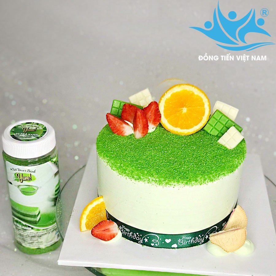 Bột Rắc Yum Trang Trí Bánh Vị Trà Xanh Lọ 300g - Đồng Tiến Việt Nam