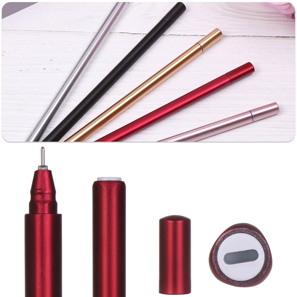 Bút mực gel kim loại giả màu đen sáng tạo đa ứng dụng