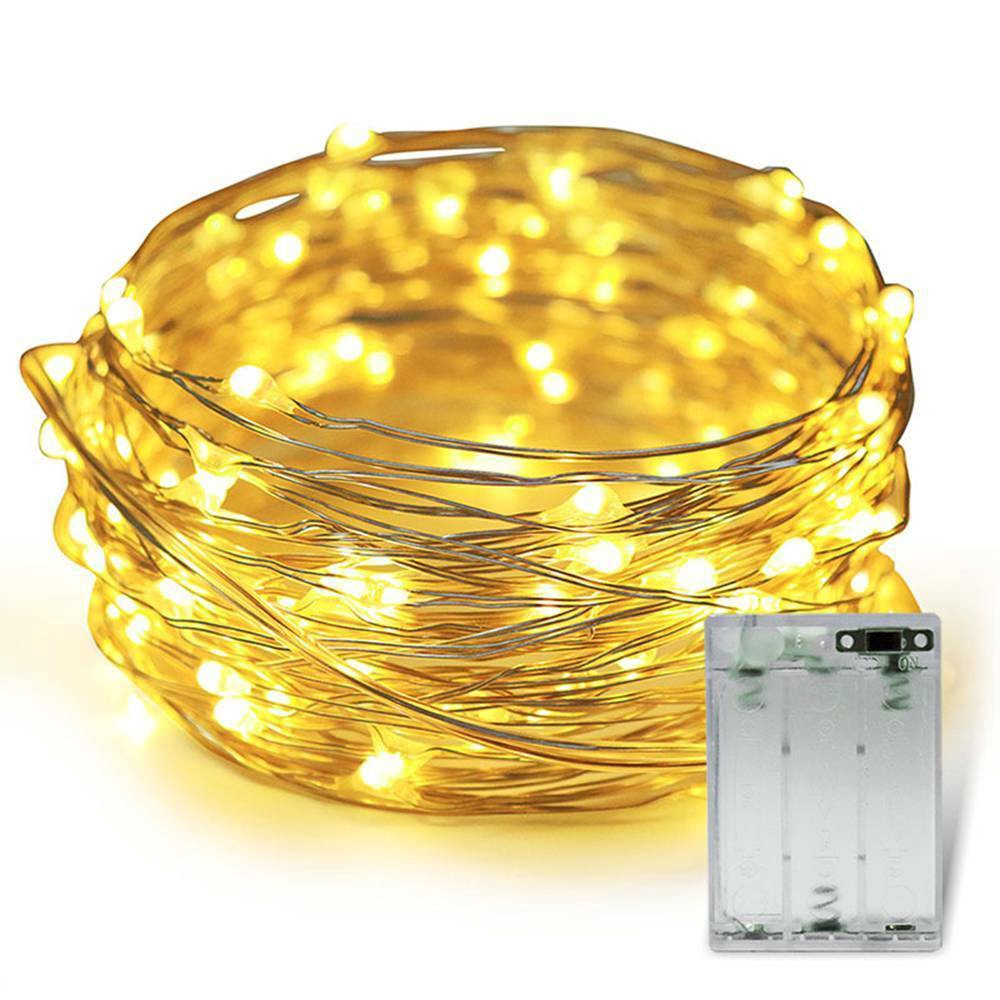 Dây đèn LED bằng đồng sử dụng pin AA cho trang trí lễ Giáng/sinh tiệc cưới