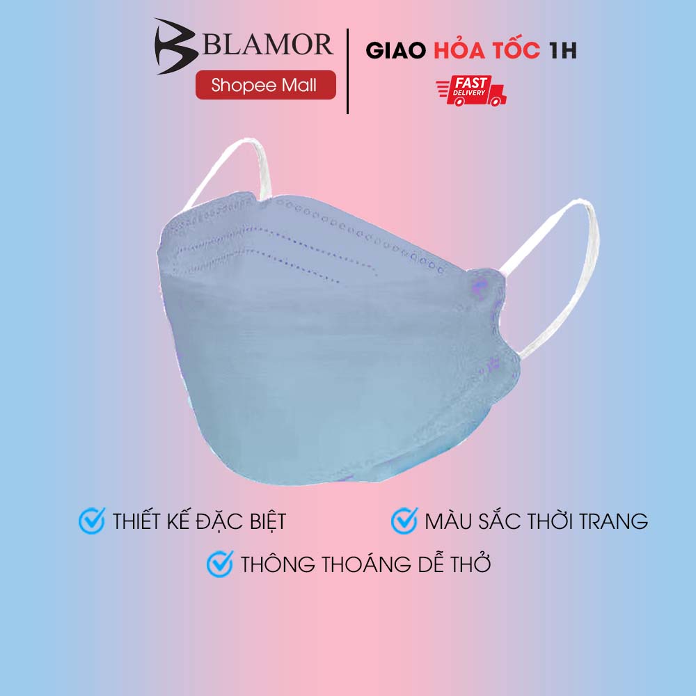 Khẩu trang màu kf94 Blamor thời trang thiết kế Hàn Quốc 3d 4 lớp thông thoáng dễ thở B011 OMBRE 5