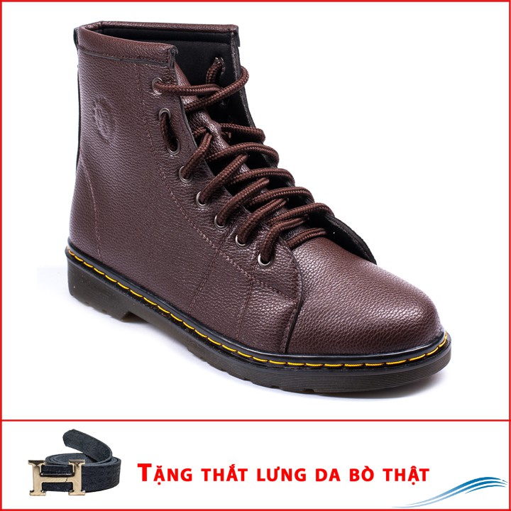 Giày Boot Nam Cao Cổ  Màu Nâu  Da Sần M91TL SP11