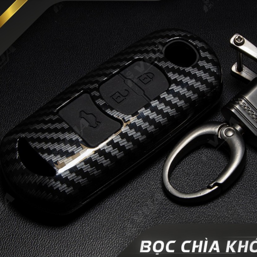 Ốp chìa khóa carbon -mazda3-2020 // mazda - M2-3-6-CX5 - 2015-2019 (c)