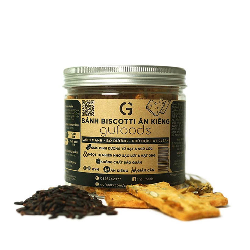 [Mã GROSALEHOT giảm 8% đơn 250K] Bánh Biscotti ăn kiêng GUfoods - Lành mạnh, bổ dưỡng, phù hợp eat clean | BigBuy360 - bigbuy360.vn