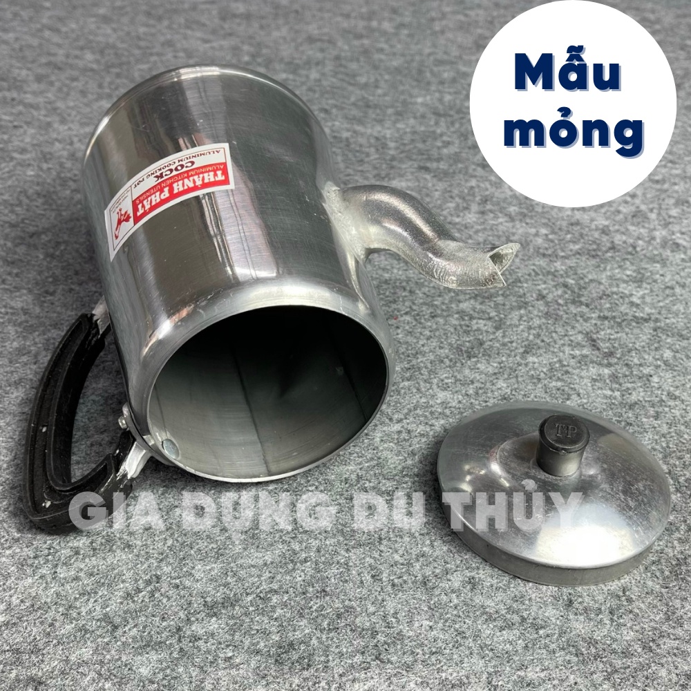 Ấm nhôm pha trà dung tích 500ml - 1500ml - 2000ml dùng làm bình pha trà quán cafe nhôm tốt thương hiệu Tân Đức Thành