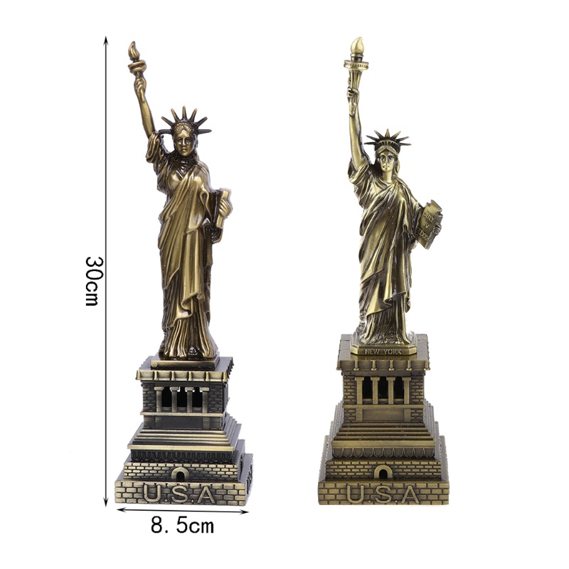 ✿ Mô Hình Tượng Nữ Thần Tự Do USA Bằng Kim Loại Để Bàn Trang Trí