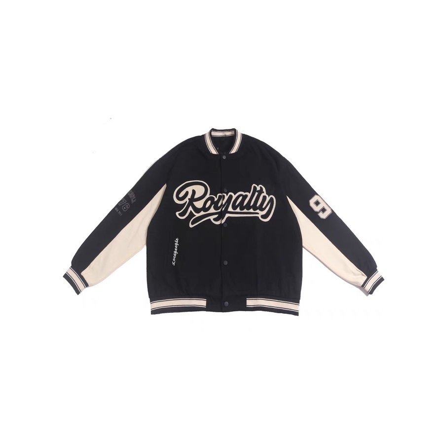 Áo khoác bomber áo bomber dáng vasity nam nữ royalty chất vải nỉ gió 2 lớp unisex MB016