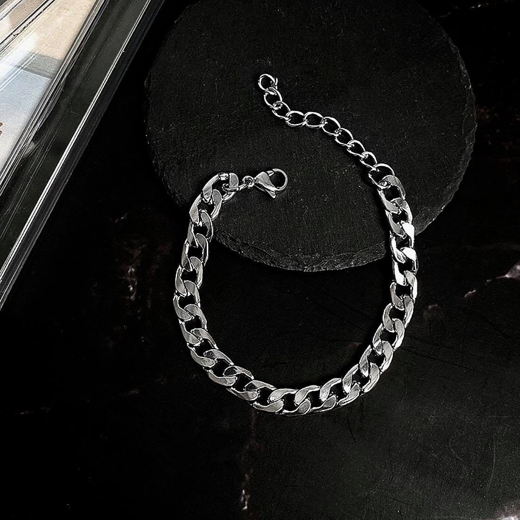 vòng tay lắc tay nam nữ dây xích titan không gỉ unisex G-dragon bts