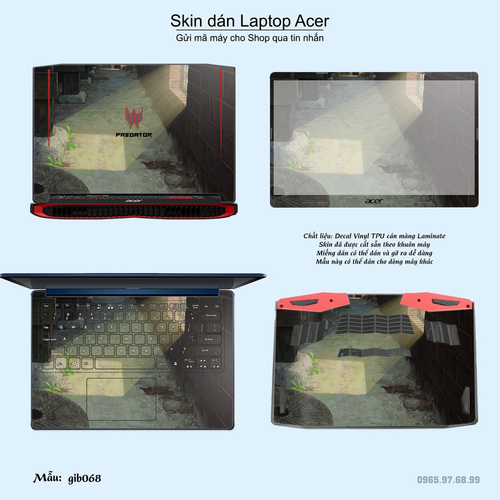 Skin dán Laptop Acer in hình Ghibli nhiều mẫu 11 (inbox mã máy cho Shop)