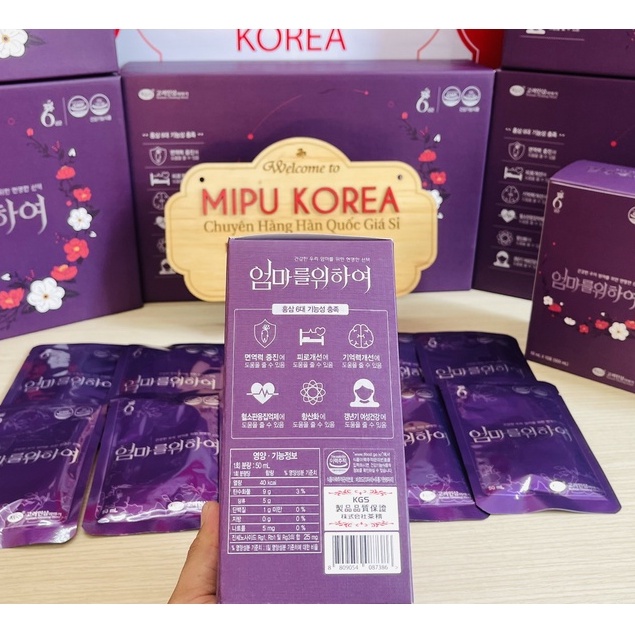 (Date 11/2023) Nước Hồng Sâm Dành Cho Phái Nữ KGS Hàn Quốc Cao Cấp hộp 30 gói x 70ml