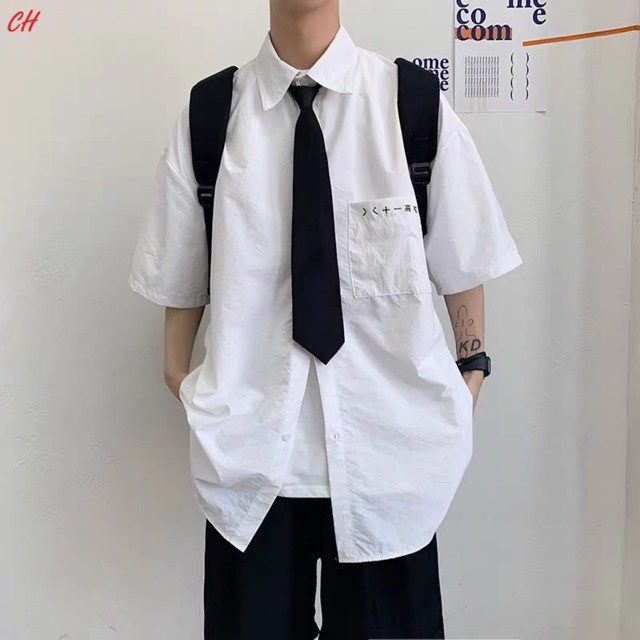 Sét áo sơ mi chữ tài+ cavat + quần ngố CH12 | BigBuy360 - bigbuy360.vn