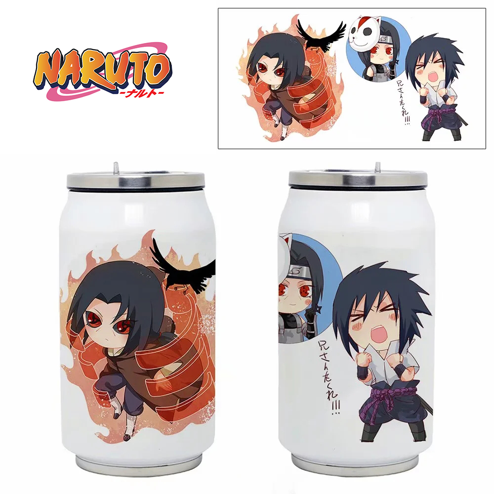 Bình giữ nhiệt Anime Naruto Kakashi Sasuke Madara Itachi hai lớp 350ml bằng thép không gỉ 304