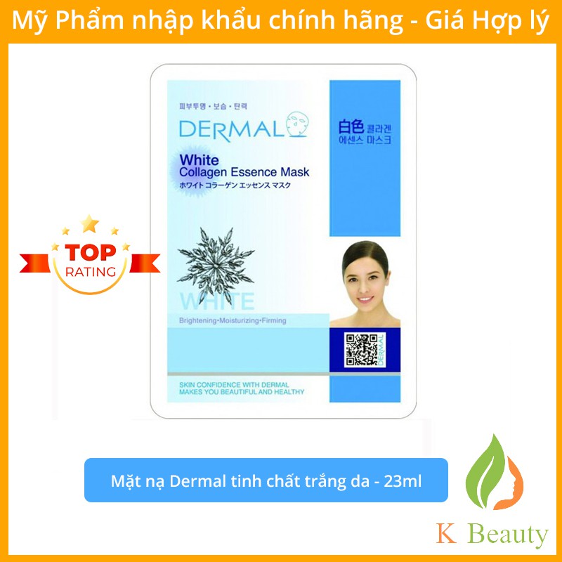 Mặt Nạ Dưỡng Da Dermal Trắng Da - Dermal White Collagen Essence Mask 23g - Hàn Quốc