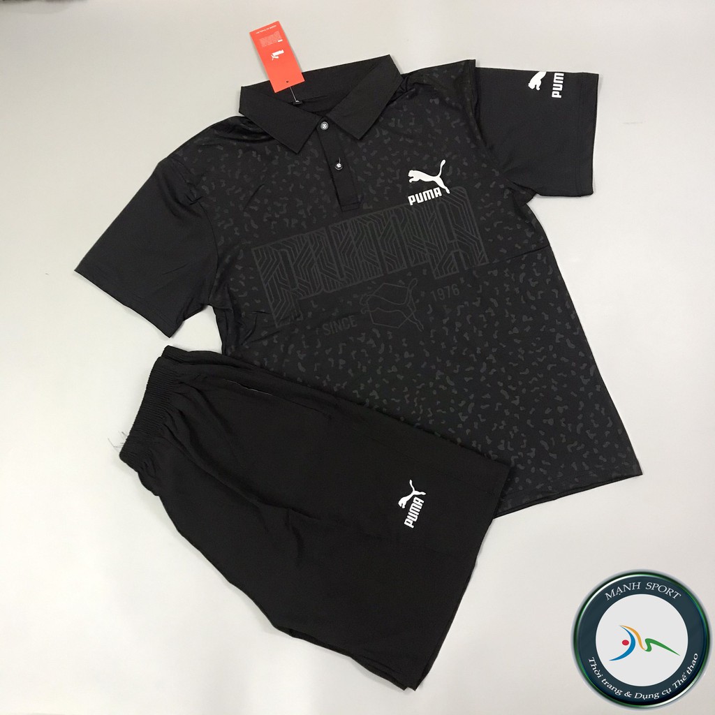 [B011] Bộ thể thao nam mùa hè 2020, quần áo thể thao nam cộc tay cổ bẻ | BigBuy360 - bigbuy360.vn