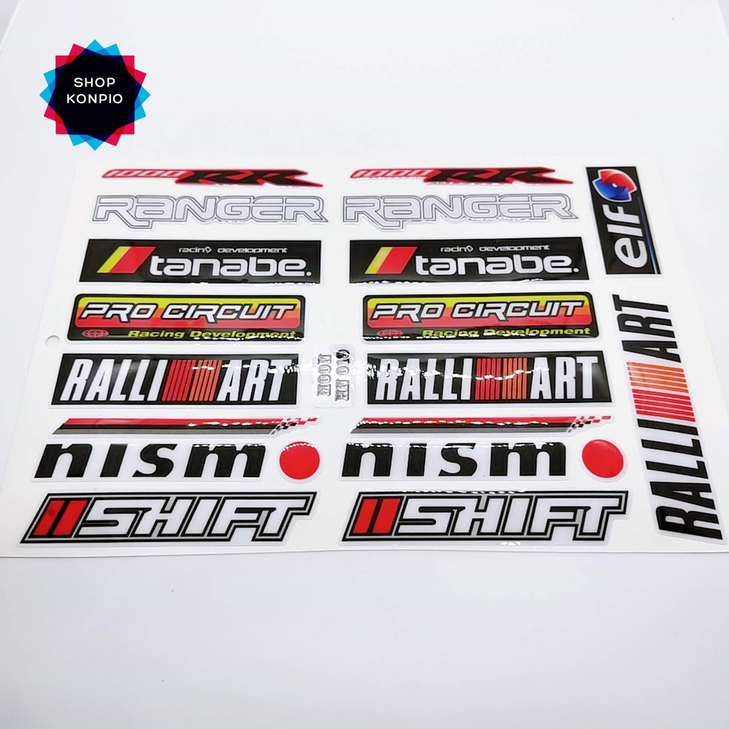 Bộ Tem Sticker Dập Nổi Cao Cấp Dán Xe Máy, Ô Tô, Mũ Bảo Hiểm, Chống Thấm Nước, Chống Bay Màu