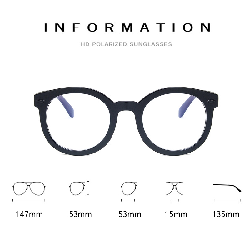 Mắt kính khung tròn cá tính thời trang Hàn Quốc