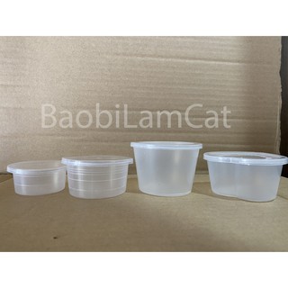 50 Hộp đựng bánh flan ( hộp nhựa làm kem lăng/ kem plan).