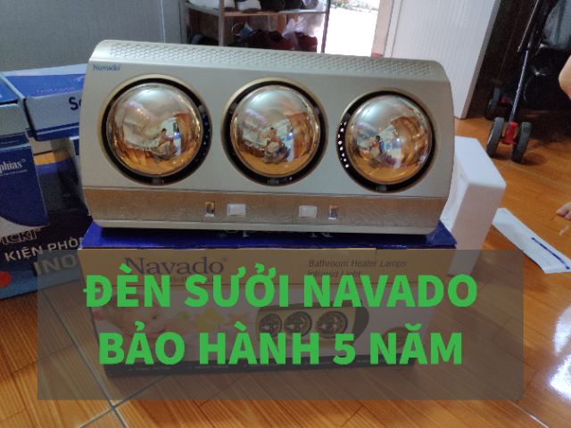 ĐÈN SƯỞI TREO TƯỜNG NHÀ TẮM PHÒNG TẮM NAVADO 3 BÓNG CAO CẤP