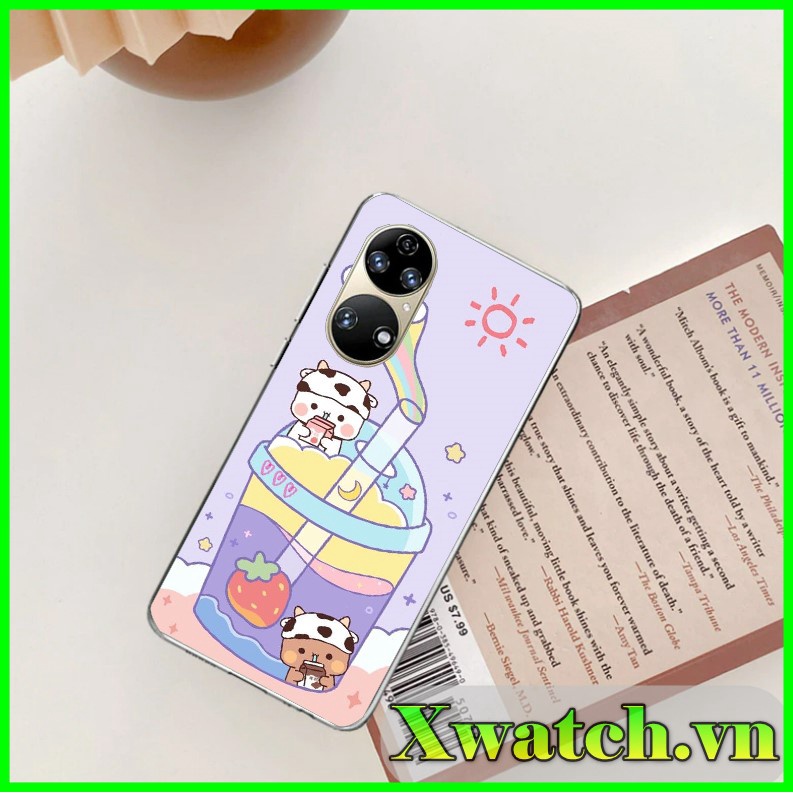 Ốp lưng dẻo chống va đập Huawei Nova 9 SE Y9 2019 P30 lite Mate 40 Mate 40 Pro P50 P50 pro họa tiết Gấu