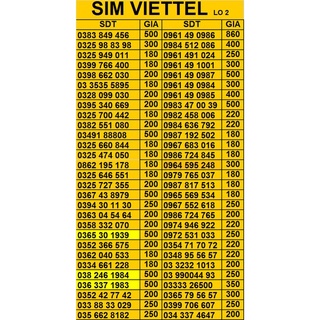 SIM ĐẸP, SIM PHONG THỦY hottt