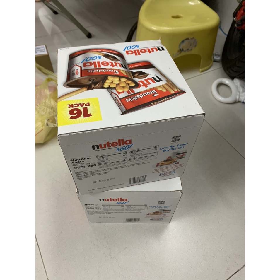 THÙNG 16 HỘP BÁNH QUE CHẤM SOCOLA HẠT DẺ NUTELLA
