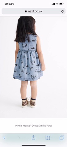Váy bò hoạ tiết Minnie cho bé gái