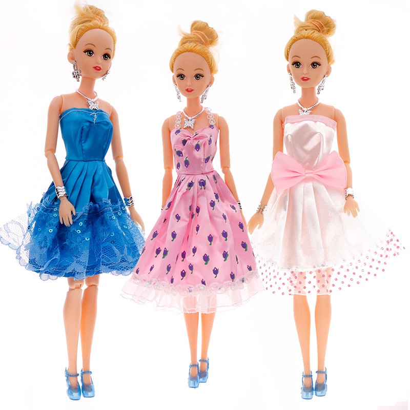 1 Đầm Dự Tiệc Mini Thời Trang Cho Búp Bê Barbie