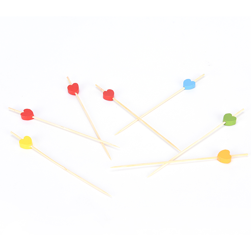 Bộ 100 Que Gỗ Trang Trí Cocktail Hình Trái Tim