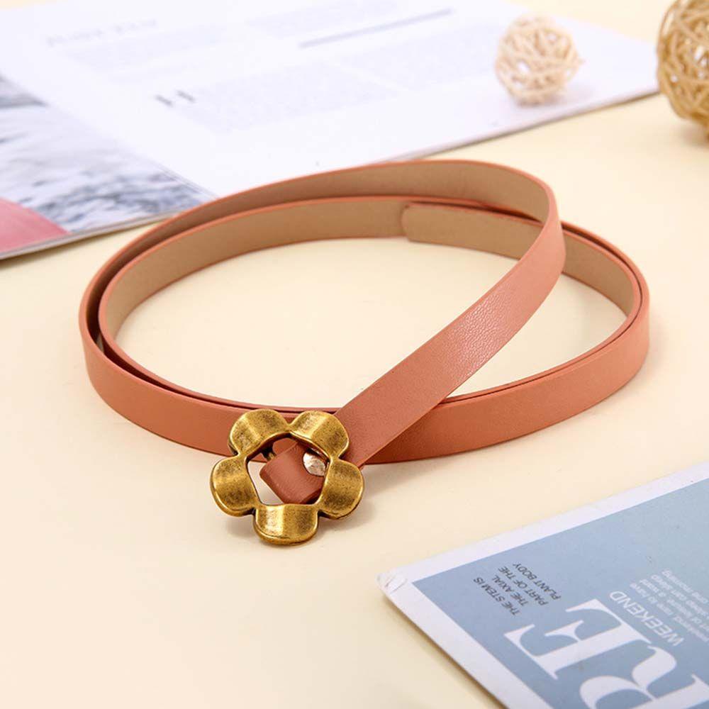 Epoch Thắt Lưng Da PU Co Giãn Màu Kẹo Ngọt Đơn Giản Có Thể Điều Chỉnh Cho Nữ