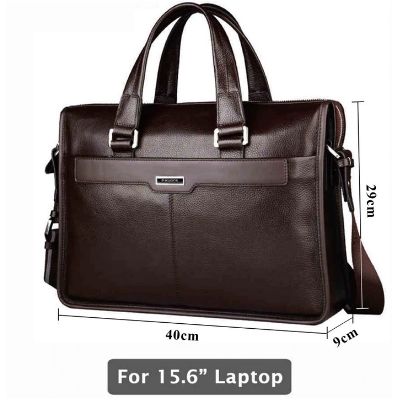 Cặp DaThật P.KUONE 001 chính hãng.Túi xách công sở.cặp Da laptop.