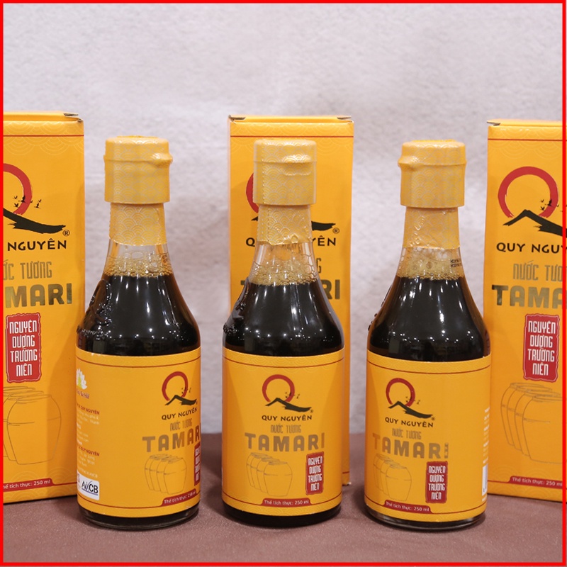 Nước tương Tamari Quy Nguyên Thầy Tuệ Hải Chùa Long Hương chai 250ml - NMOL