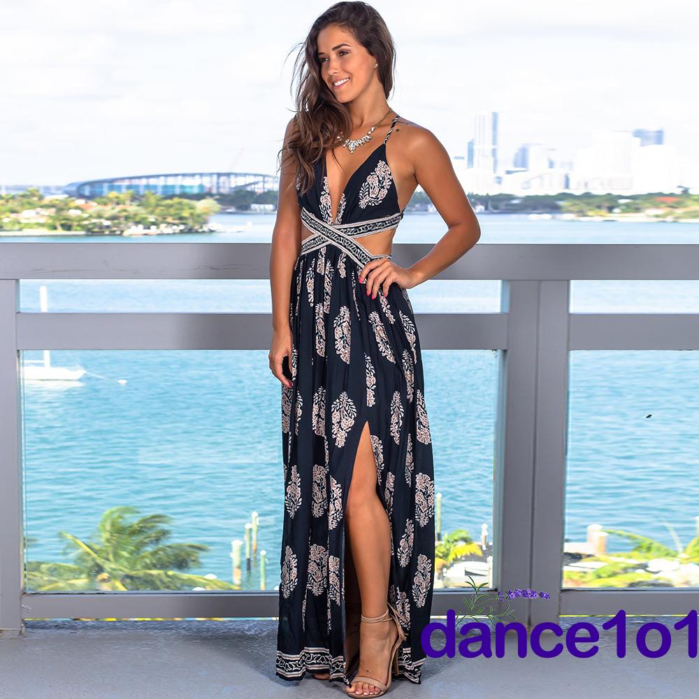 Đầm Sát Nách Dây Mảnh Hoạ Tiết Hoa Thiết Kế Cổ Chữ V Nữ Tính