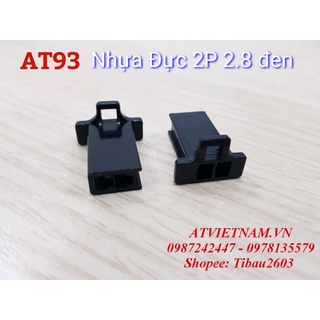 Nhựa đầu đực đen 2 lỗ 2p 2.8 - at93