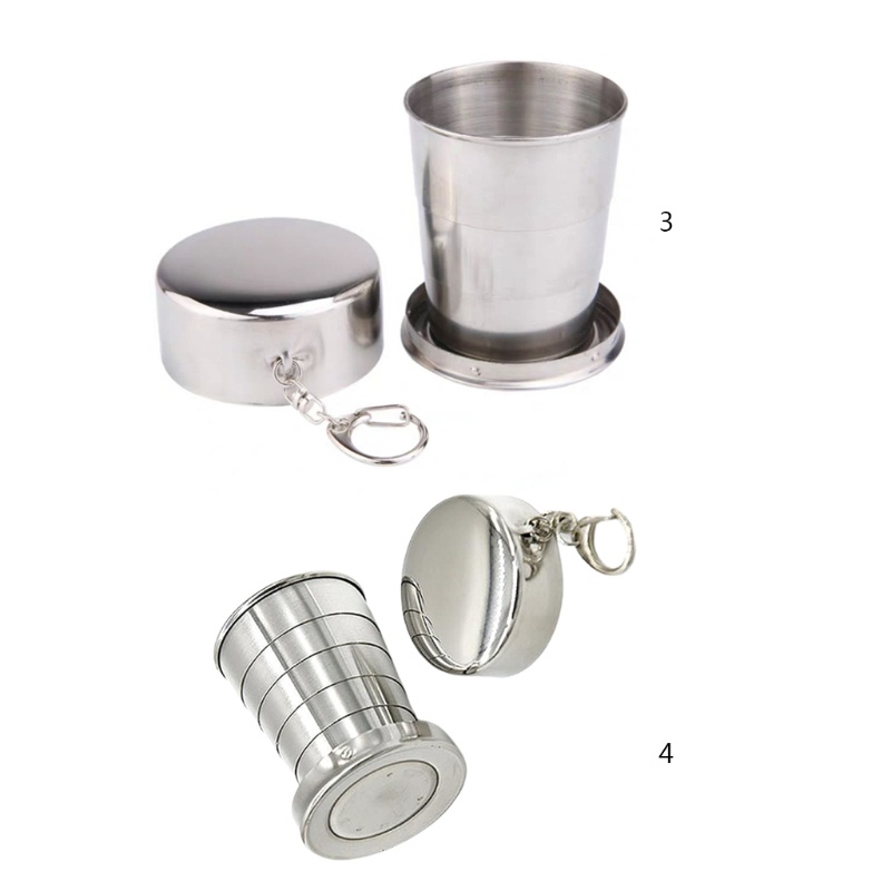 Cốc uống nước bằng thép không gỉ có thể gấp lại tiện lợi cho du lịch