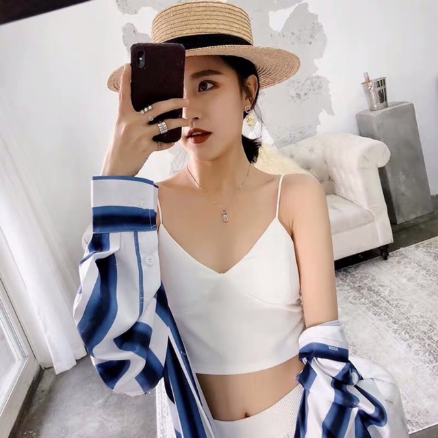 Áo Hai Dây Có Khe Nhét Mút chất Umi B062